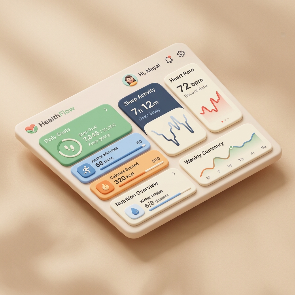 NutriCore Dashboard app screen
