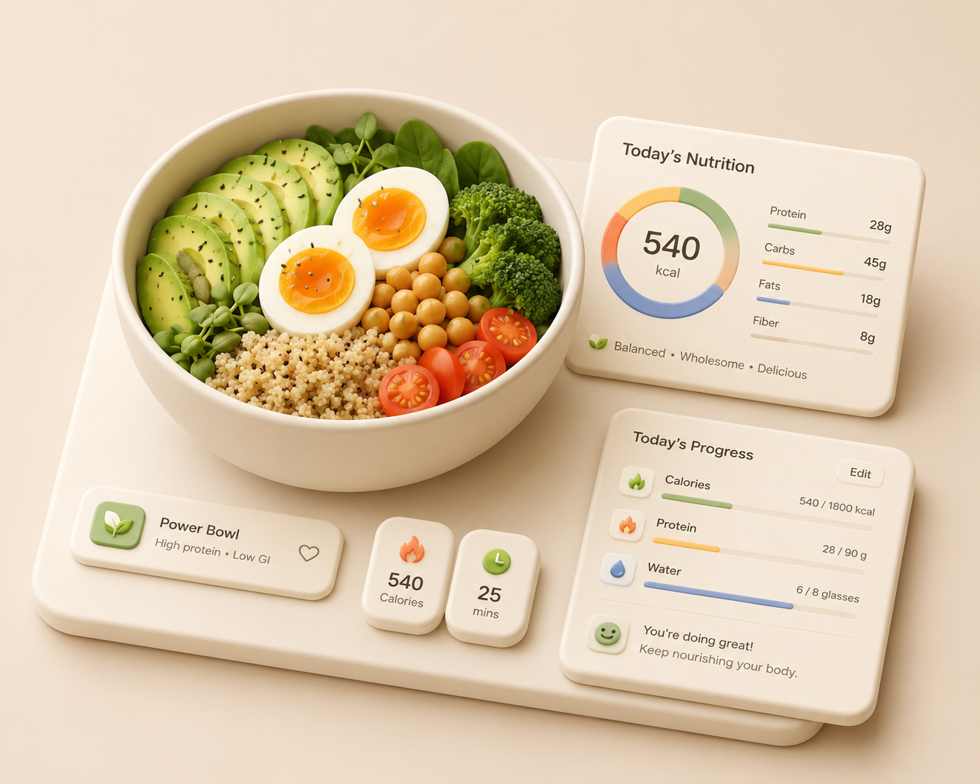 NutriCore Food & Diet app screen